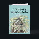 Brother Birthday Humor Cute Watercolor Otter Karte<br><div class="desc">Brother, Birthday Humor Cute Watercolor Otter  Art  Nature Animal</div>