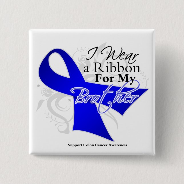 Brother Blue Ribbon - Colon Cancer Button (Vorderseite)