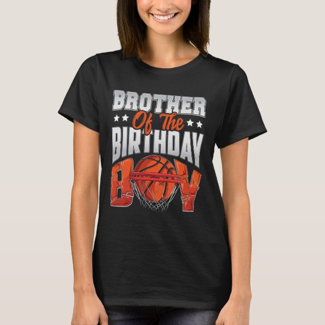 Brother Bysketbyll Birthday Boy Family Byller B-da T-Shirt (Vorderseite)