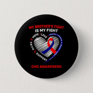 Brother Chd Awareness Month Heart Disease Graphic Button