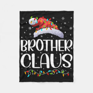 Brother Claus Xmas Lights Christmas Pajama Matchin Fleecedecke