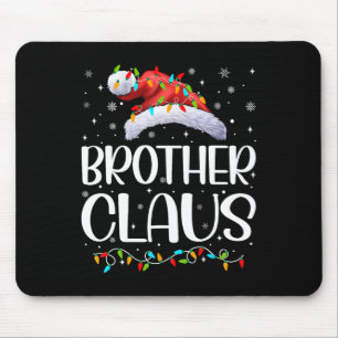Brother Claus Xmas Lights Christmas Pajama Matchin Mousepad