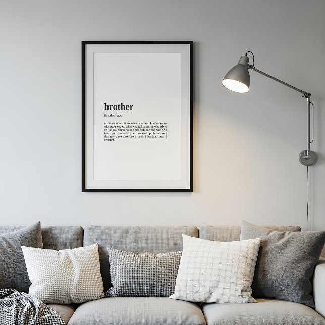 Brother Definition Poster – Gift for Brother (Von Creator hochgeladen)