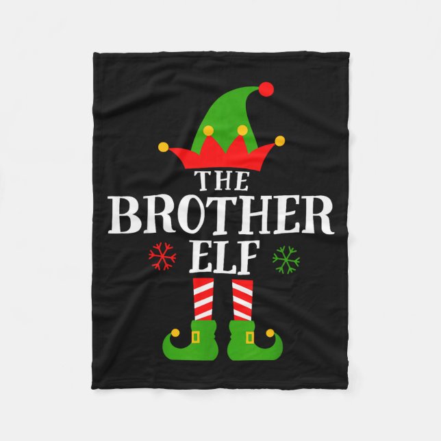 Brother Elf Funny Matching Family Group Christmas  Fleecedecke (Vorderseite)