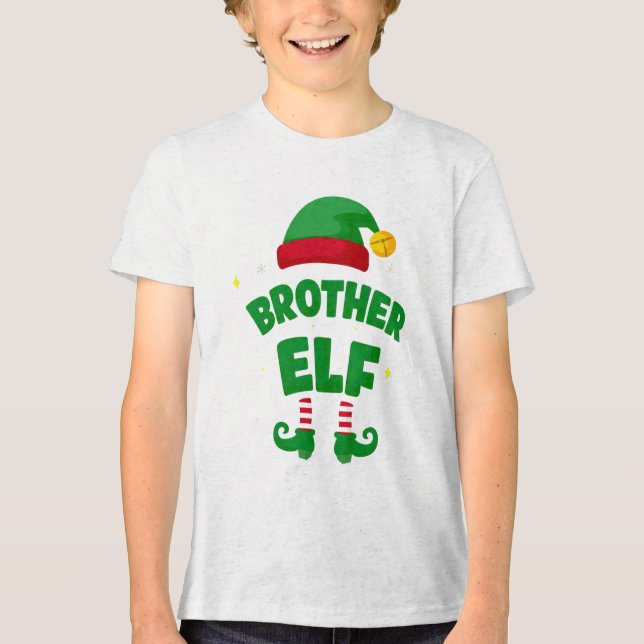 Brother Elf Holiday Family Matching Set Tri-Blend Shirt (Vorderseite)