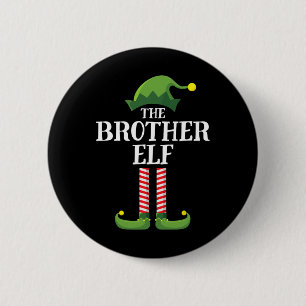 Brother Elf Matching Family Group Weihnachts-Party Button