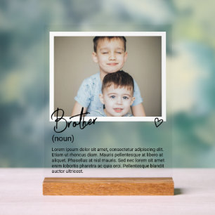 Brother Foto und Personalisiertes Substantiv Besch Acrylschild