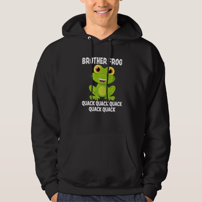 Brother Frog Animal Puck Liebe Amphibian Toad Frog Hoodie (Vorderseite)