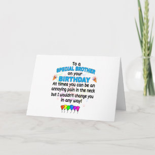 Brother Funny Birthday Card Karte