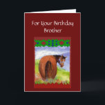 Brother Funny Birthday Wishes Horses  Diet Cake Karte<br><div class="desc">Funny Rustic Birthday Wishes,  For those who love Horses a reminder of where all the Birthday Cake goes.  Humor for those watching their diet.</div>
