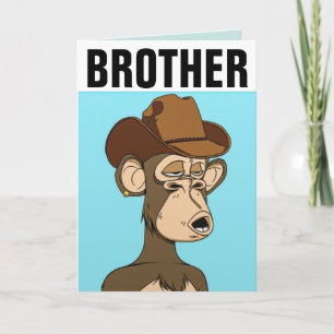 BROTHER FUNNY MONKEY GEBURTSTAGSKARTEN KARTE