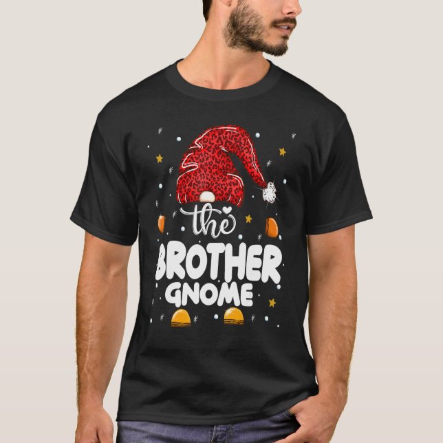 Brother Gnome Leopard Family Matching Christmas Pa T-Shirt (Vorderseite)