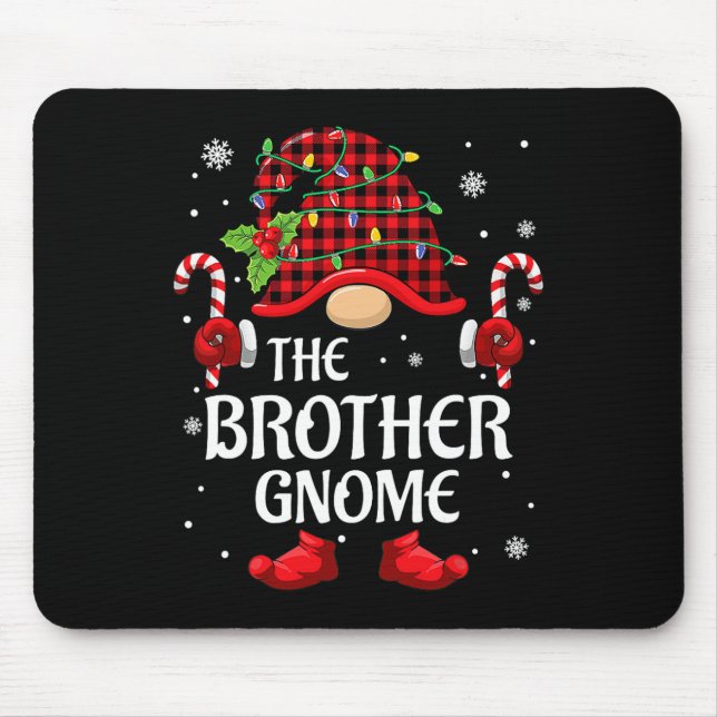 Brother Gnome Matching Christmas Pjs For Family  Mousepad (Vorne)