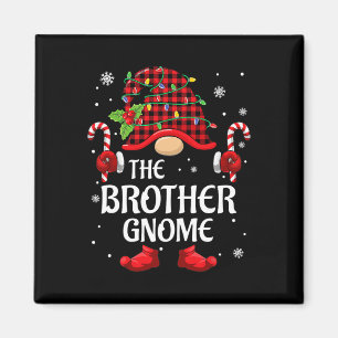 Brother Gnome passt Weihnachtsjobs für die Familie Magnet