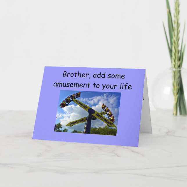 BROTHER, HINZUFÜGEN SIE IHREN BIRTHTAG MIT EINIGER KARTE (Vorderseite)