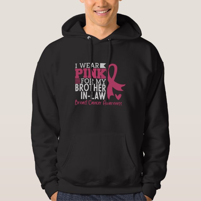 Brother In Law Family Matching Breast Cancer Hoodie (Vorderseite)