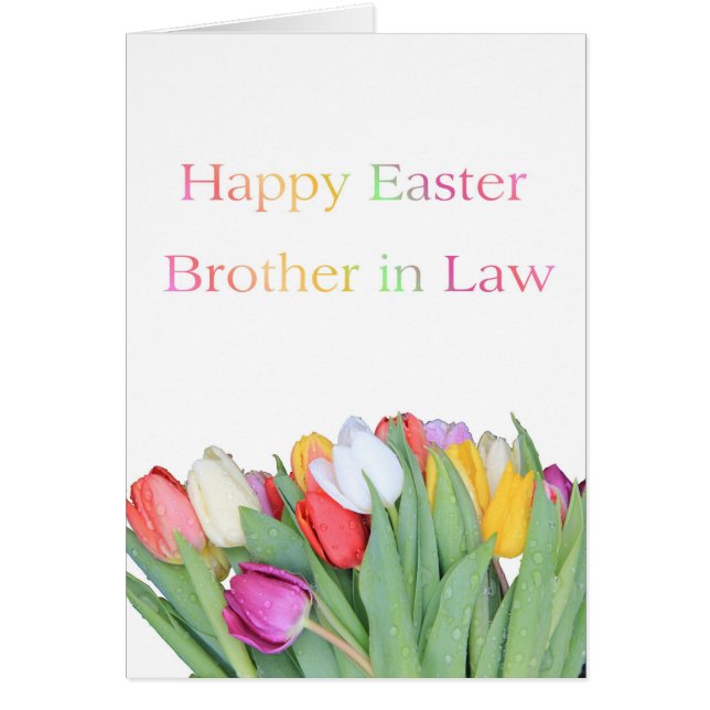 Brother in law Happy Easter Tulip card (Vorne)