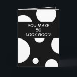 Brother Joke Black Personalisiert Bro 50. Geburtst Karte<br><div class="desc">Brother Joke Black Personalisiert Bro 50. Geburtstag, ein schönes Design für jeden, der nach schönen Geburtstagskarten für Bruder, Geburtstagskarten für ältere Bruder oder Geburtstagskarten für jüngeren Bruder, dieser hier wäre cool. Das Design weist einen vollfarbigen Hintergrund mit einigen weißen Kreisen auf, ist anpassbar, man könnte das Alter, das man mag,...</div>