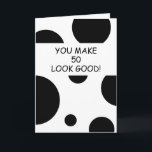 Brother Joke White Personalisiert Bro 50. Geburtst Karte<br><div class="desc">Bruder Joke White Personalisiert Bro 50. Geburtstag, ein schönes Design für jeden, der nach schönen Geburtstagskarten für Bruder, Geburtstagskarten für ältere Bruder oder Geburtstagskarten für jüngeren Bruder, dieser hier wäre cool. Das Design weist einen vollfarbigen Hintergrund mit einigen weißen Kreisen auf, ist anpassbar, man kann das Alter, das man mag,...</div>
