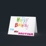**BROTHER** LEBEN IST SO FARBIG MIT IHNEN AM GEBUR KARTE<br><div class="desc">MACHT IHR **BRUDER** DAS LEBEN "FARBEITER"? UND WILL DU,  IHR WISSEN LASSEN? WIE KANN MAN IHM DIESE "SCHNELLE GEBURTSKARTE",  DIE MIT "FARBE" AUSGEFÜLLT WURDE,  SCHICKEN ODER GEBEN?</div>