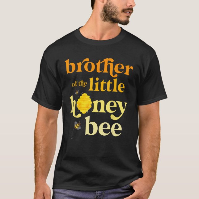 Brother Little Honey Bee Birthday Gender Reveal Ba T-Shirt (Vorderseite)