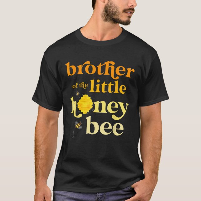 Brother Little Honey Bee Birthday Gender Reveal Ba T-Shirt (Vorderseite)