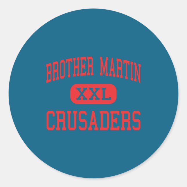 Brother Martin Crusaders High New Orleans _1  Runder Aufkleber (Vorderseite)