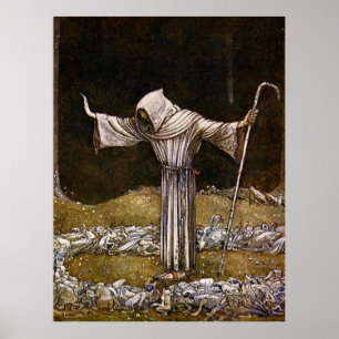 "Brother Martin" Watercolor von John Bauer Poster