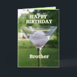 Brother Martini Golf Ball Happy Birthday Card Karte<br><div class="desc">Bruder Martini Golf Ball Birthday CardGolf ist eine großartige Entschuldigung,  um einen Geburtstag auf dem neunzehnten Loch zu feiern!</div>