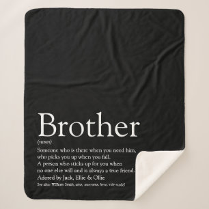 Brother Modern Schwarz und Weiß Spaß Kühler Sherpadecke