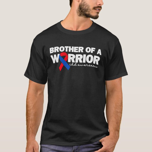 Brother Of A Warrior CHD Congenital Heart Defect A T-Shirt (Vorderseite)