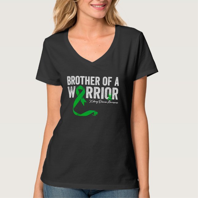 brother of a Warrior Kidney Disease Awareness T-Shirt (Vorderseite)