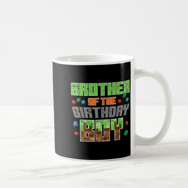 Brother Of Birthday Boy Xel Gamer Bday Party Boys  Kaffeetasse (Rechts)