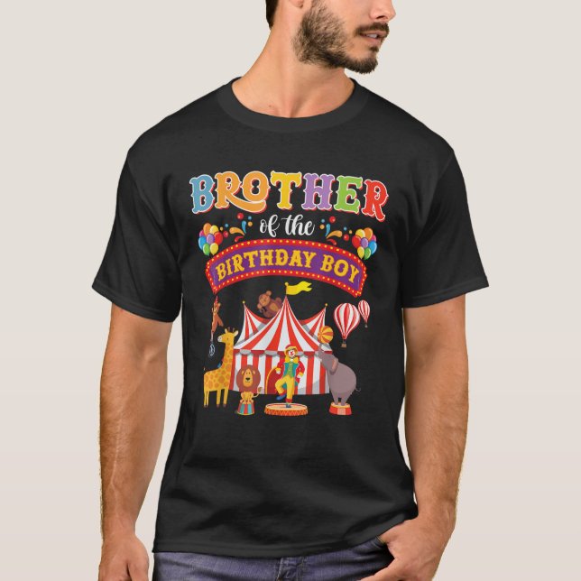 Brother Of The Birthday Boy Carnival Circus 1st Bi T-Shirt (Vorderseite)
