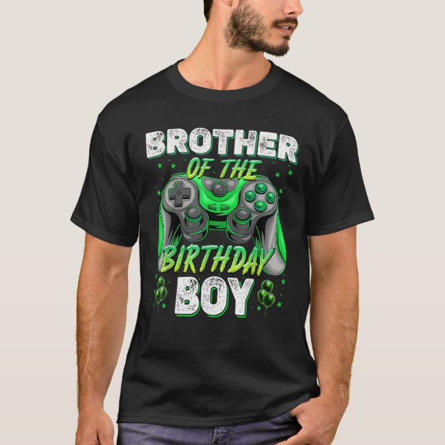 Brother of the Birthday Boy Gaming Party Family Ma T-Shirt (Vorderseite)