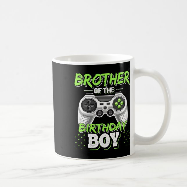 Brother Of The Birthday Boy Matching Video Game Bi Kaffeetasse (Rechts)