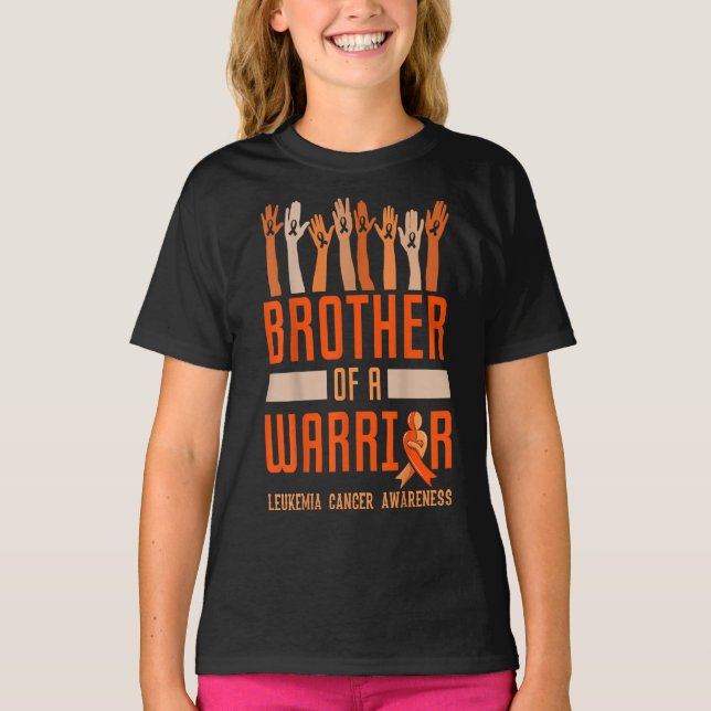 Brother Of Warrior Leukemia Awareness Ribbon Gift T-Shirt (Vorderseite)