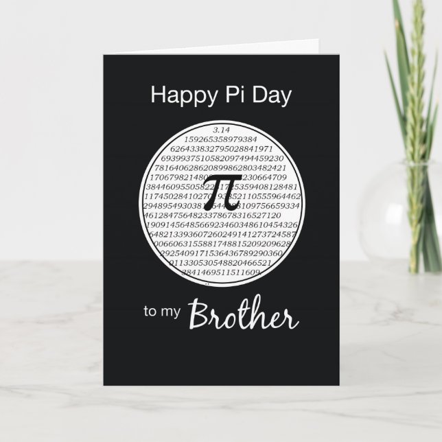 Brother Pi Day Circle Karte (Vorderseite)