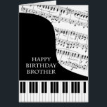Brother Piano und Musik Geburtstag<br><div class="desc">Eine Geburtstagskarte für einen Bruder,  der Klaviermusik spielt. Ein Flügel mit den Tasten am Ende der Karte. Ein Notenblatt füllt den Hintergrund. Eine tolle Karte für jemanden,  der Musik Liebe. Dies ist KEINE Musikkarte,  es spielt KEINE Musik:</div>