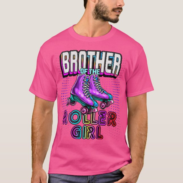 Brother Roller Girl Roller Skating Birthday Matchi T-Shirt (Vorderseite)