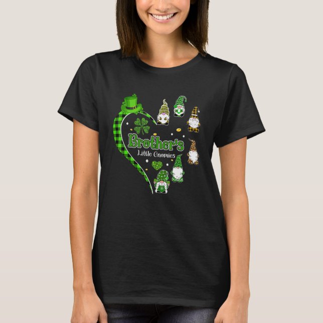 Brother S Little Gnomies Niedlich Gnomes Heart St  T-Shirt (Vorderseite)