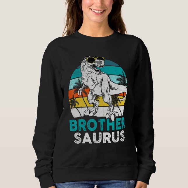 Brother Saurus Dinosaur Matching Family T Rex Vint Sweatshirt (Vorderseite)