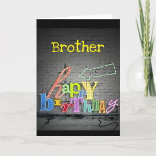**BROTHER** SCHREIBT AUF DER WALL BIRTHDAKARTE KARTE