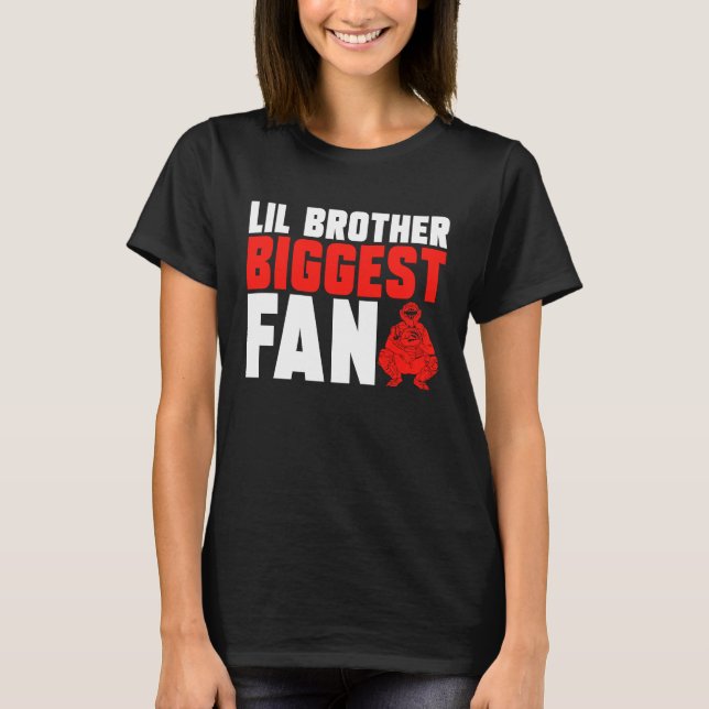 Brother Sister  Baseball Softball Catcher T-Shirt (Vorderseite)