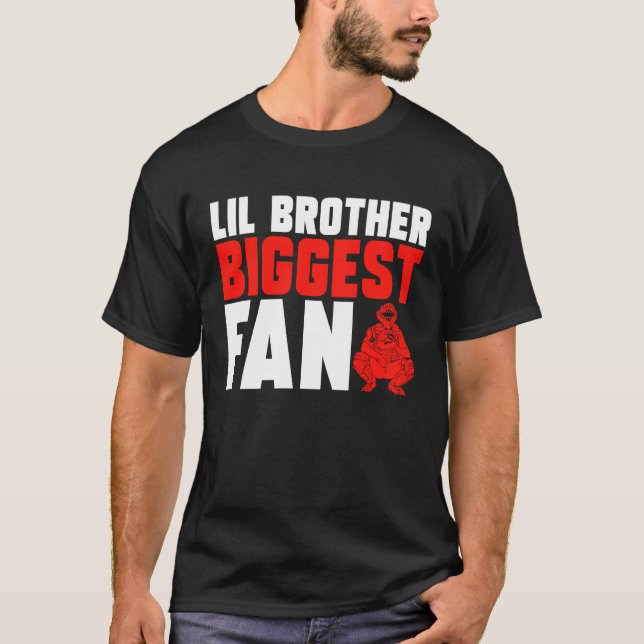 Brother Sister  Baseball Softball Catcher T-Shirt (Vorderseite)