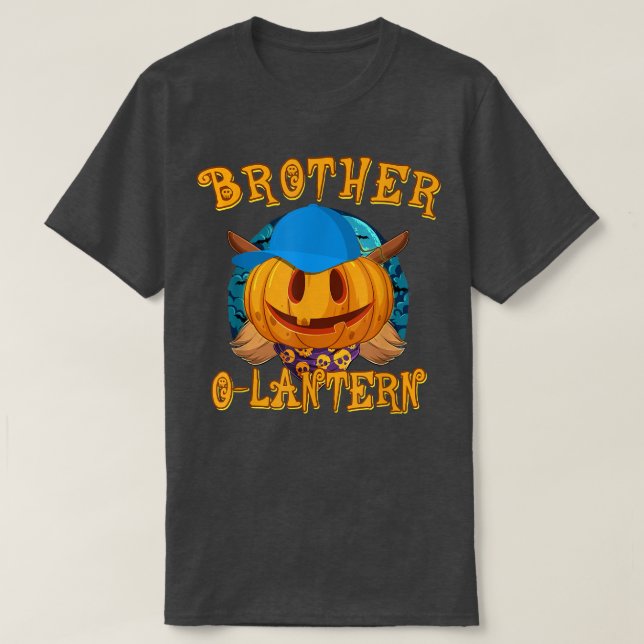 Brother Sister Halloween Kostüme Kürbislaterne Pu T-Shirt (Design vorne)