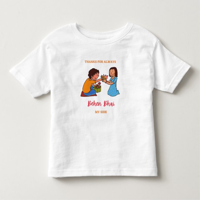 Brother Sister Raksha (Rakhi) Day, Indian Festival Kleinkind T-shirt (Vorderseite)