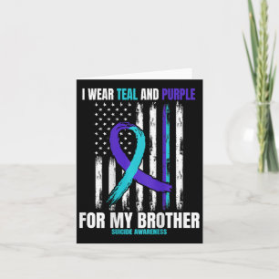 Brother Suicide Awareness Prevention American Flag Karte