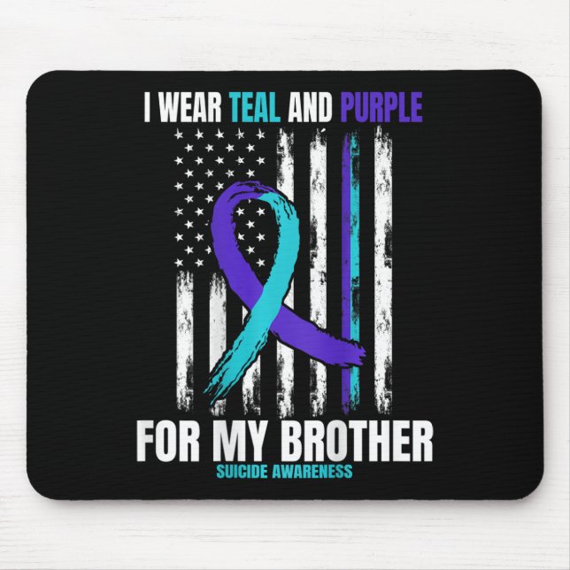 Brother Suicide Awareness Prevention American Flag Mousepad (Vorne)
