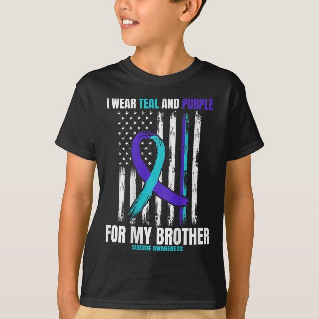 Brother Suicide Awareness Prevention American Flag T-Shirt (Vorderseite)